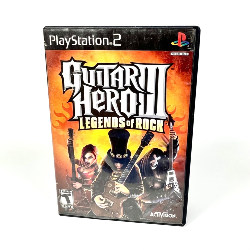 Guitar Hero III Legends of Rock Sony PlayStation 2 PS2 Black Label Tested